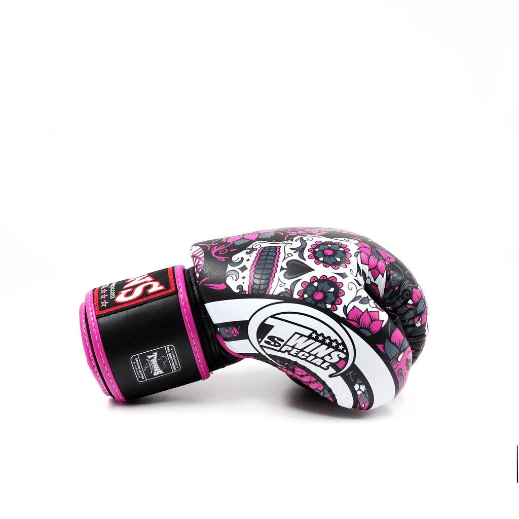 Gants de boxe Twins Special FBGVL 4 SKULL Rose
