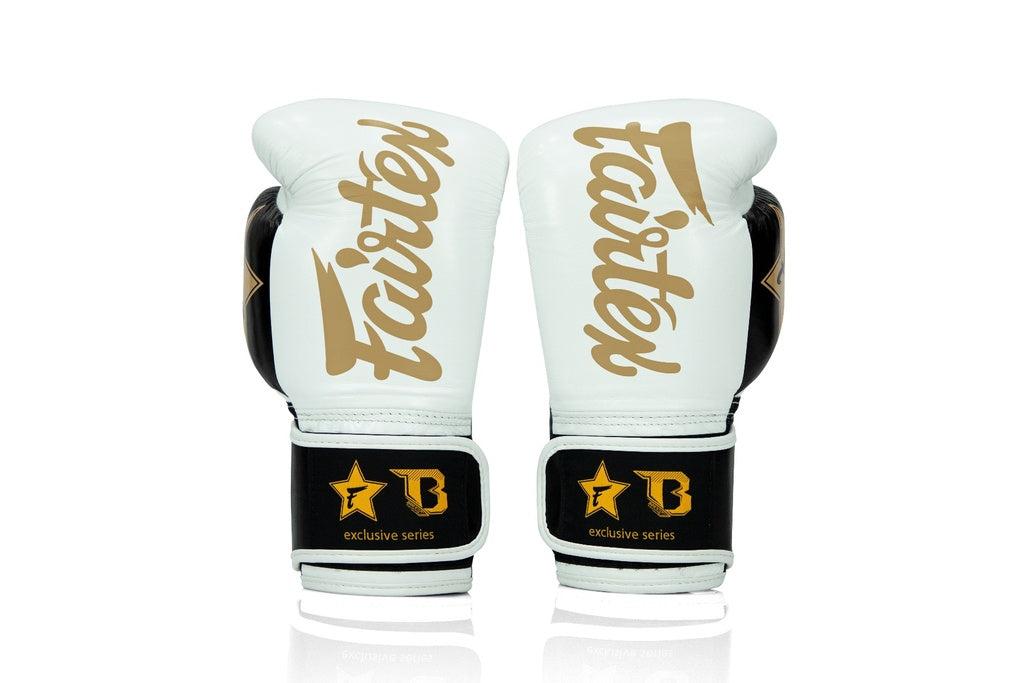 Gants de boxe Fairtex X Booster BG V2 Blanc/Noir/Or