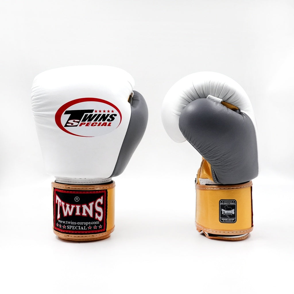 Gants de boxe Twins Special BGVL 3-3T Or/Blanc/Gris