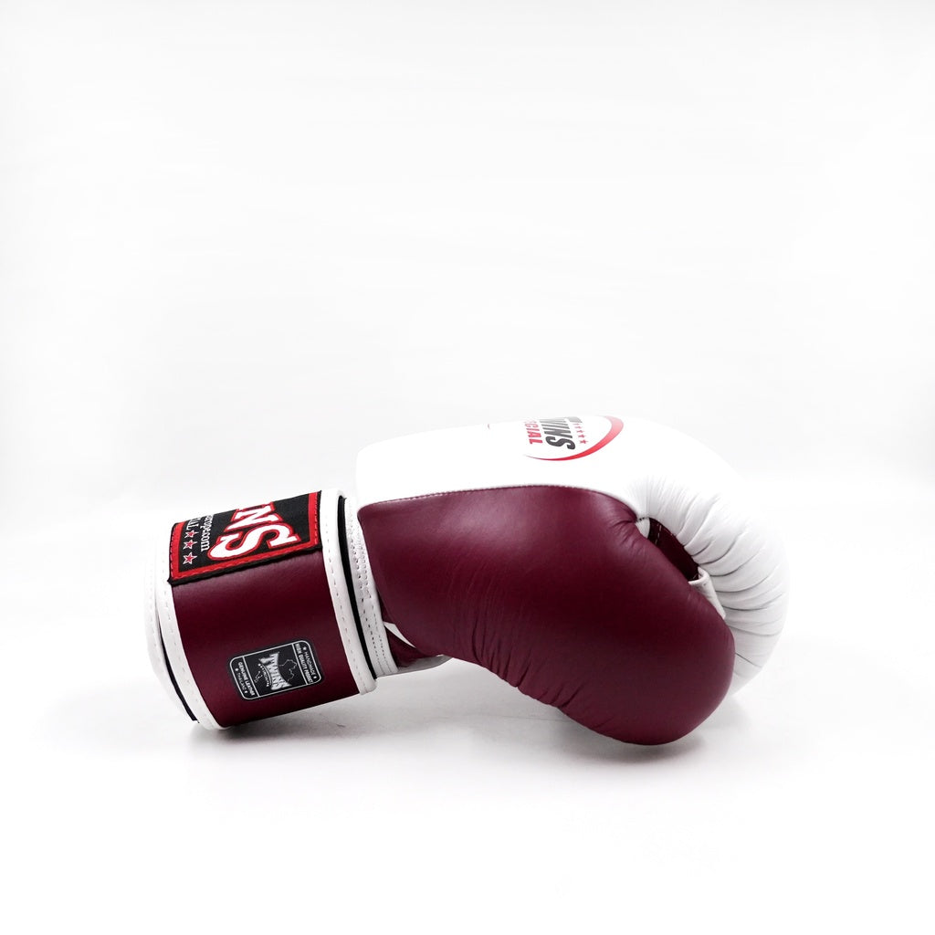 Gants de boxe Twins Special BGVL 3-2T Bordeaux/Blanc