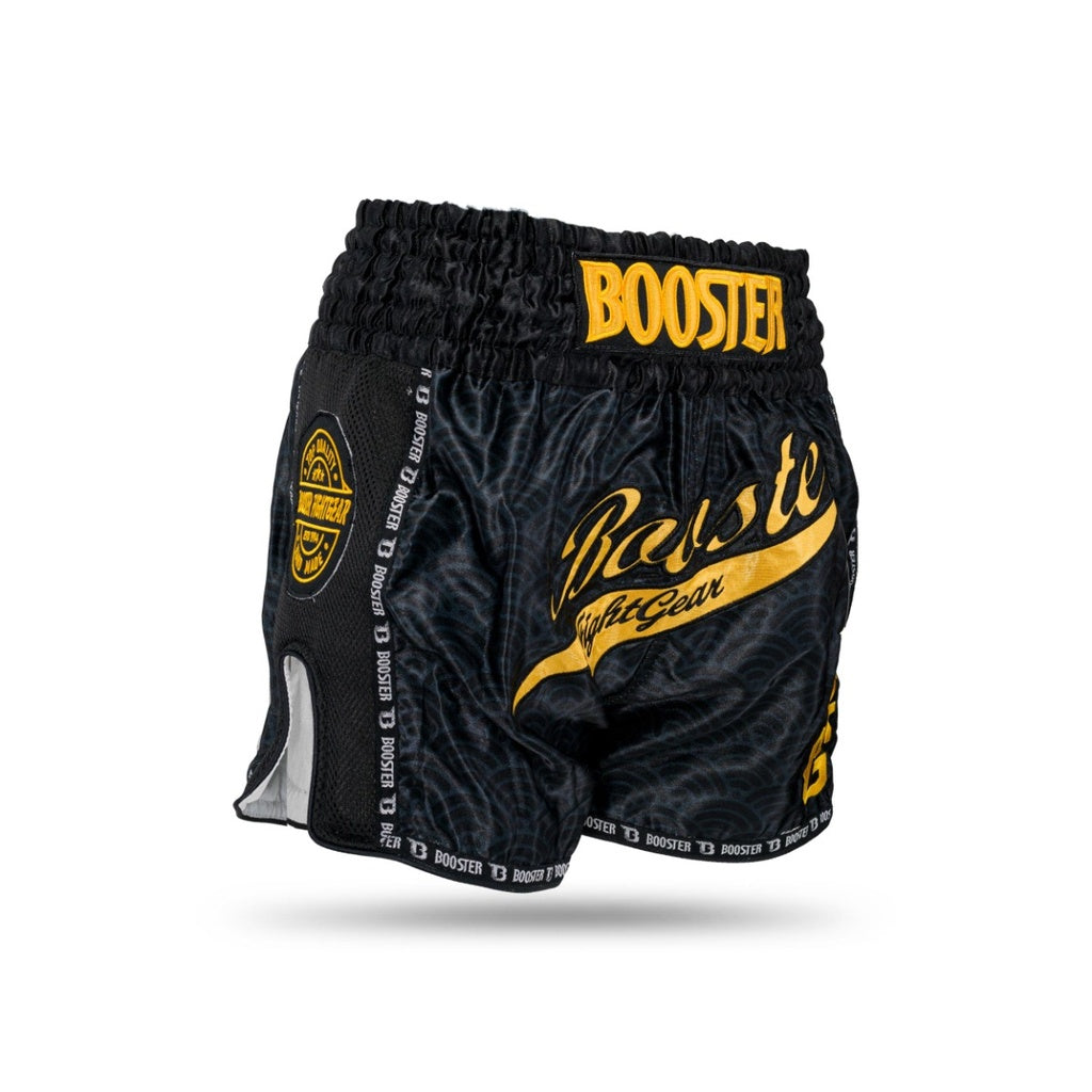 Shorts de combat Booster Fight Gear TBT SLUGGER WAVE Noir/Or
