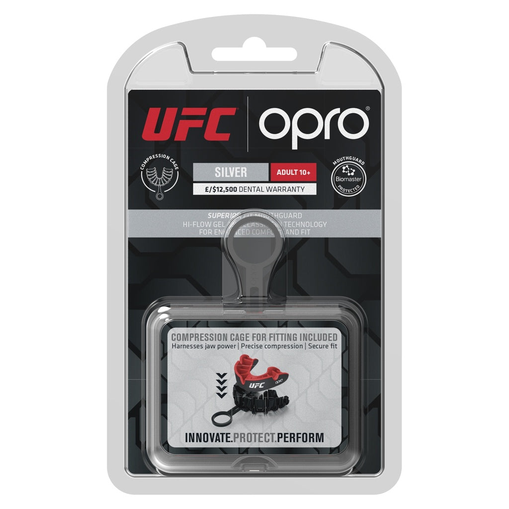 Protège-dents UFC Argent Noir/Rouge