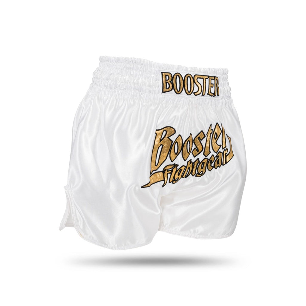 Shorts de combat Booster Fight Gear TBT Thunder Blanc/Or