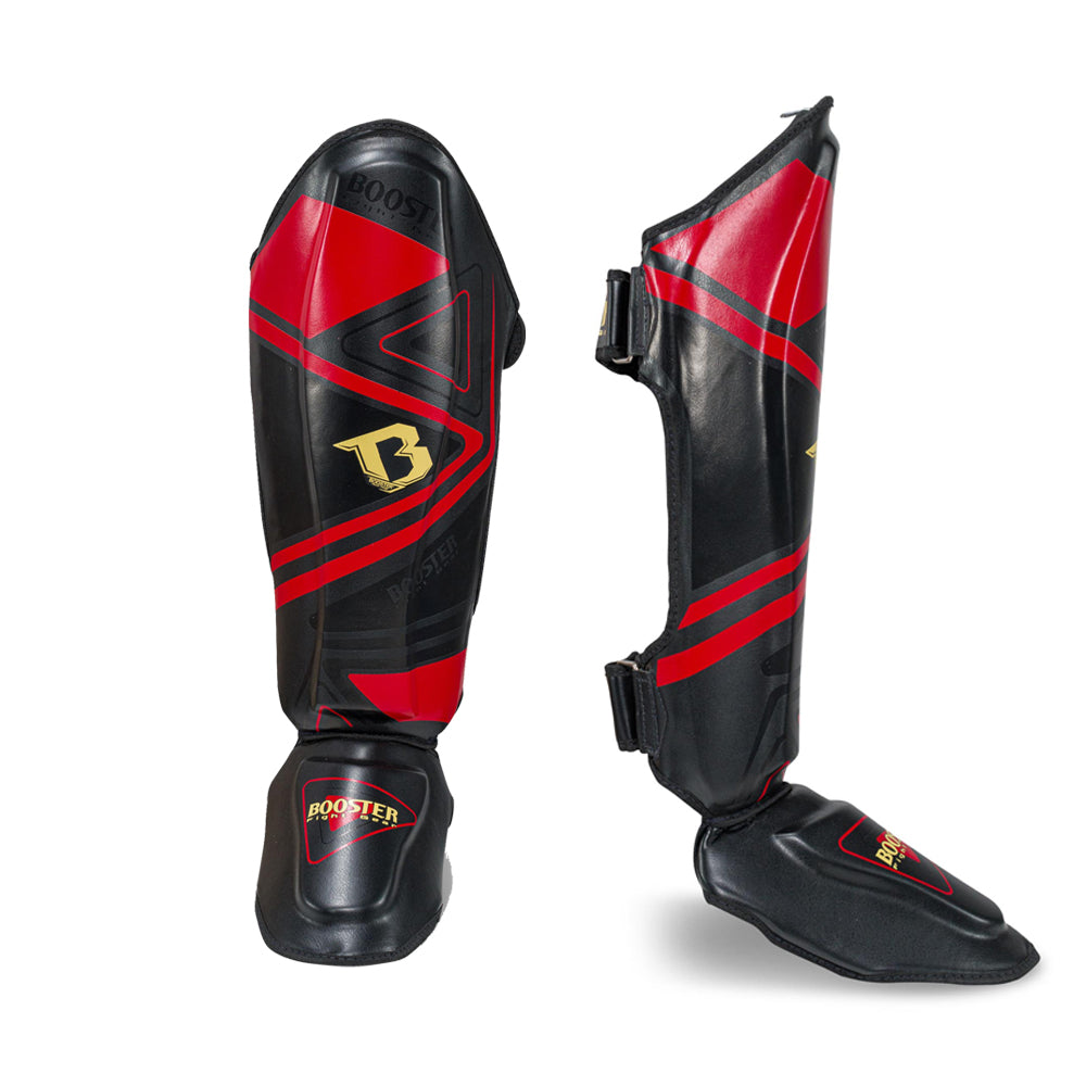 Protège-tibias Booster Fight Gear BSG V10 Noir/Rouge