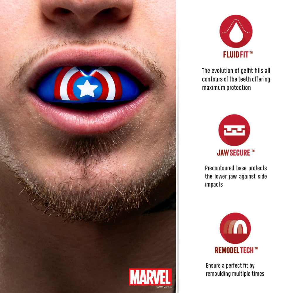 Protège-dents Safejawz MARVEL™ CAPTAIN AMERICA