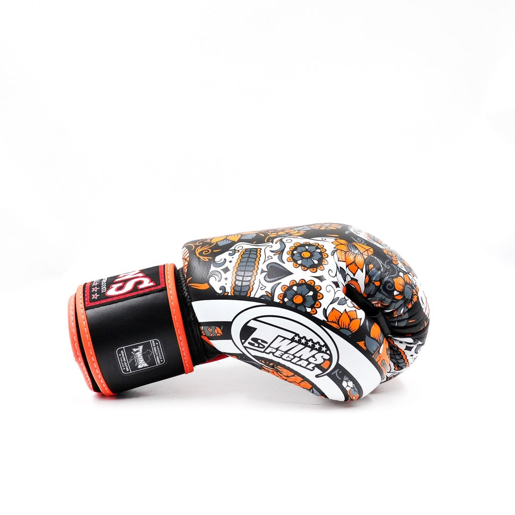 Gants de boxe Twins Special FBGVL 3 SKULL Orange