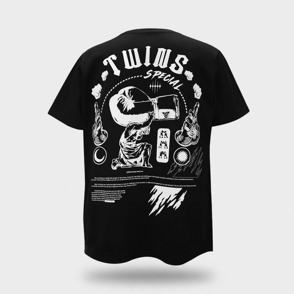 T-shirt Twins Special TWINS TEE 02 Noir