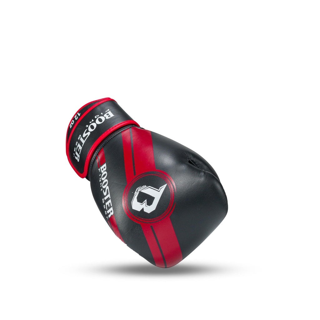 Gants de boxe Booster Fight Gear BGL 1 V3 Noir/Rouge FOIL