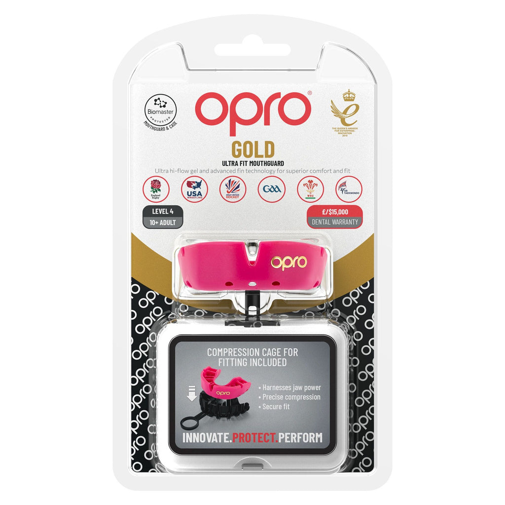 Protège-dents enfant OPRO Gold rose, emballage