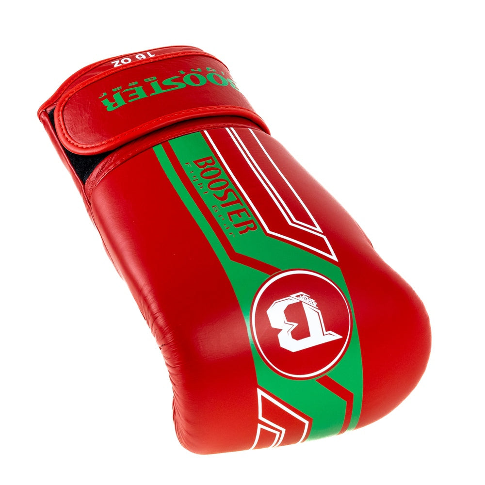 Gants de boxe Booster BGL V9 Maroc rouge, profil