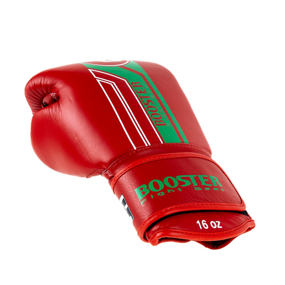 Gants de boxe Booster BGL V9 Maroc rouge, détail