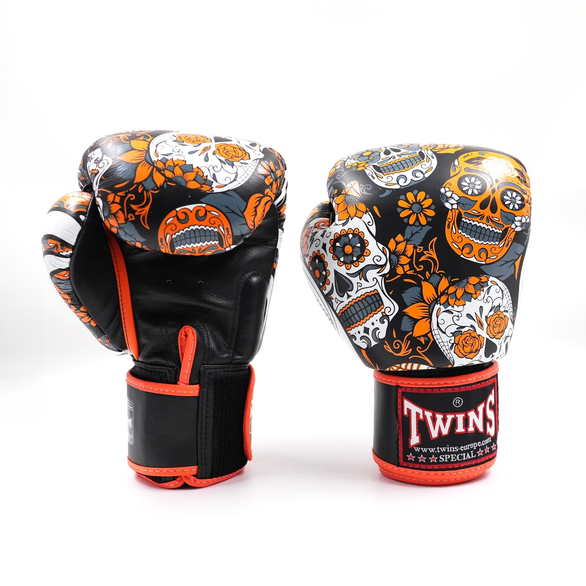Gants de boxe Twins Special FBGVL 3 SKULL Orange