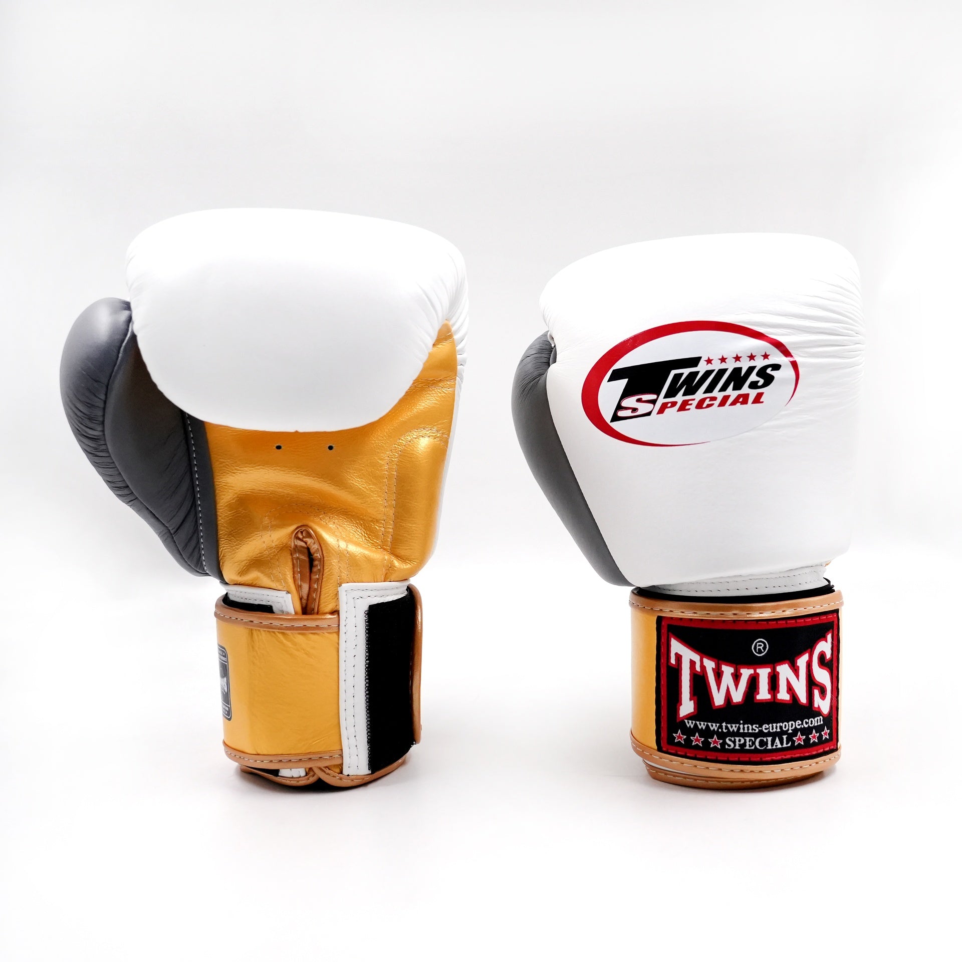 Gants de boxe Twins Special BGVL 3-3T Or/Blanc/Gris