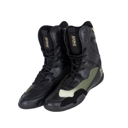 Chaussures de boxe King Pro Boxing Apex pro 3 noir et kaki