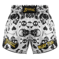 Short de boxe thaï B Legend B LEGEND 8 blanc têtes de mort