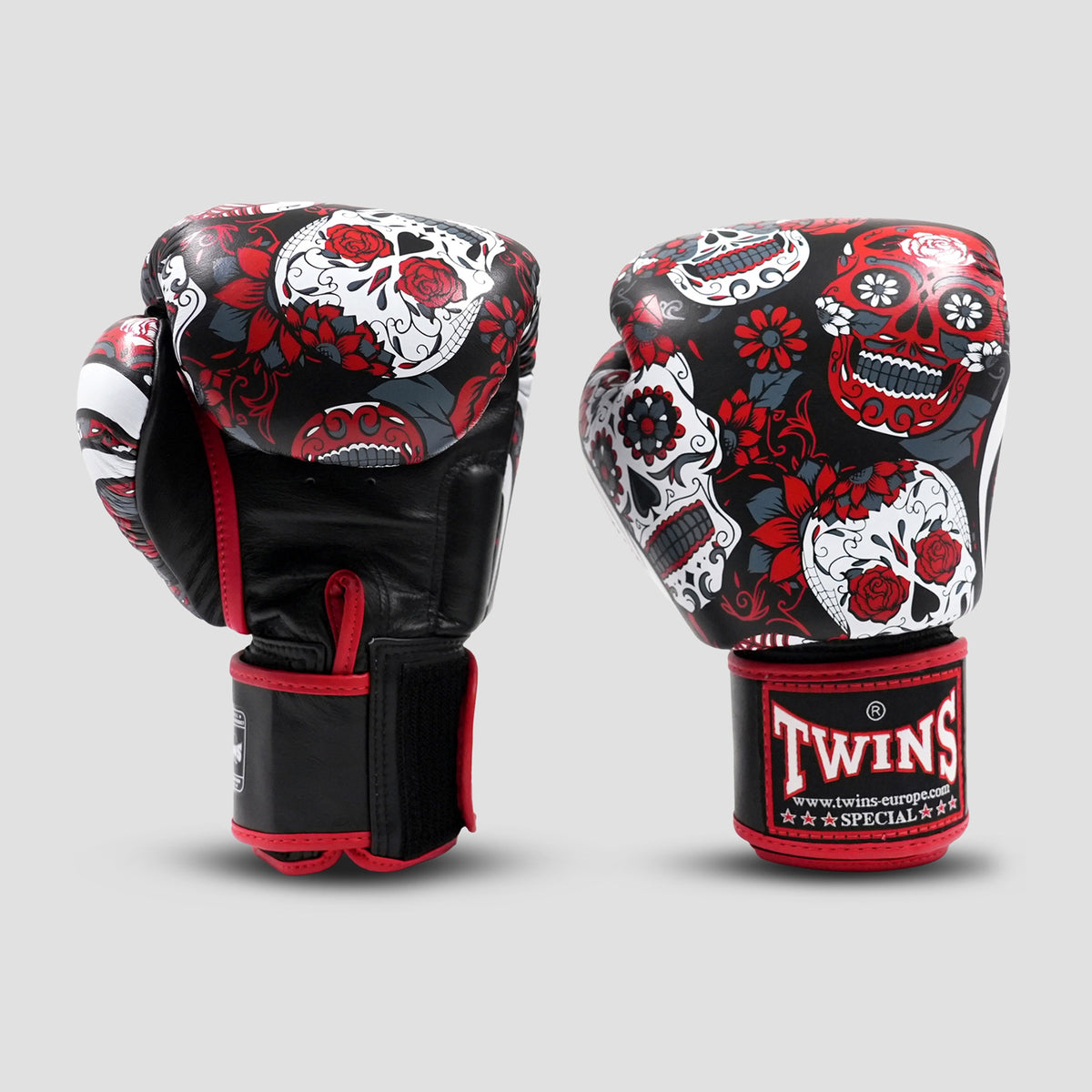 Gants de boxe Twins Special FBGVL 3 Skull rouge