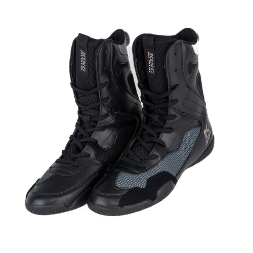 Chaussures de boxe King Pro Boxing Apex pro 1 noir et gris