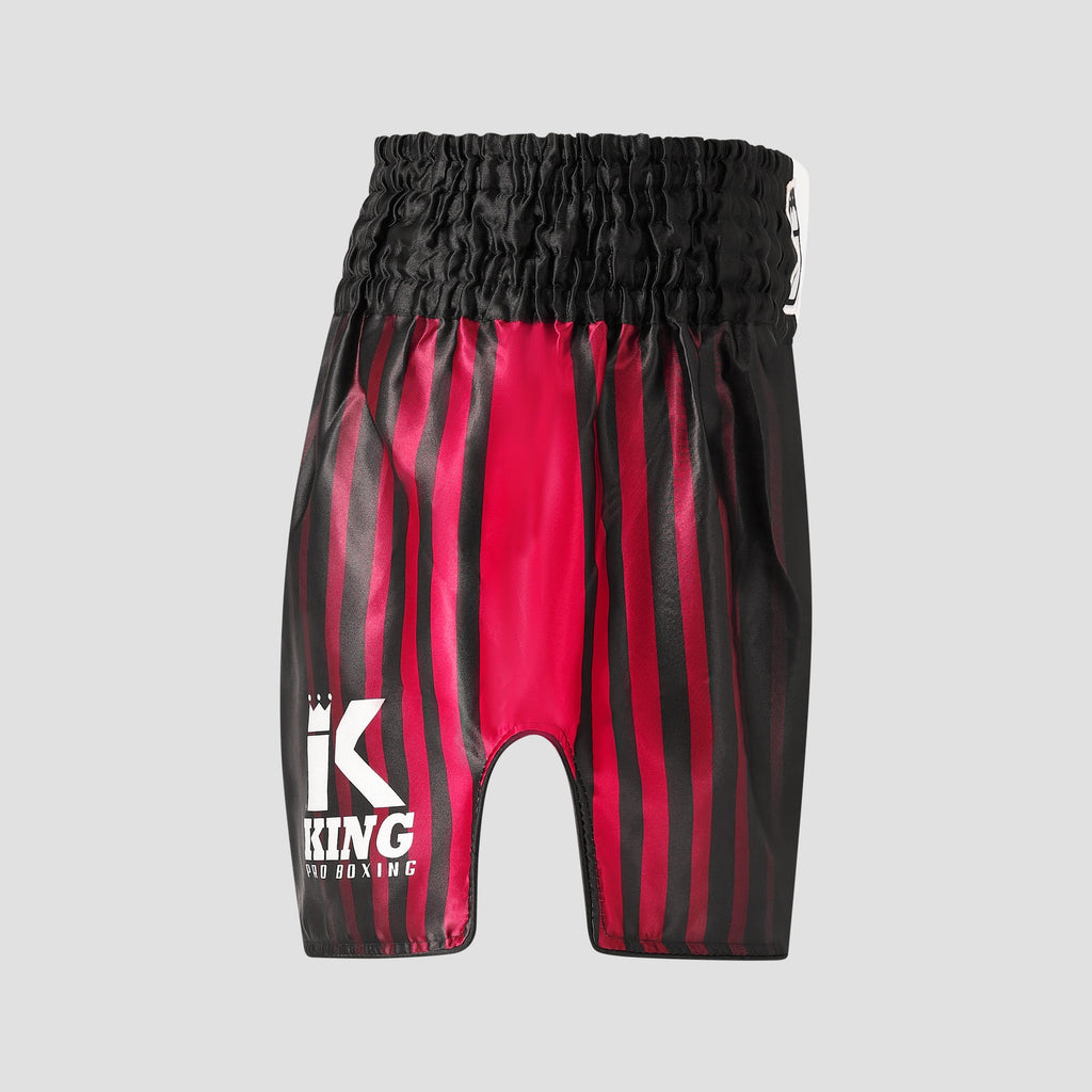 Short de boxe thaï King Pro Boxing Bloodline 1 noir, détail des logos brodés