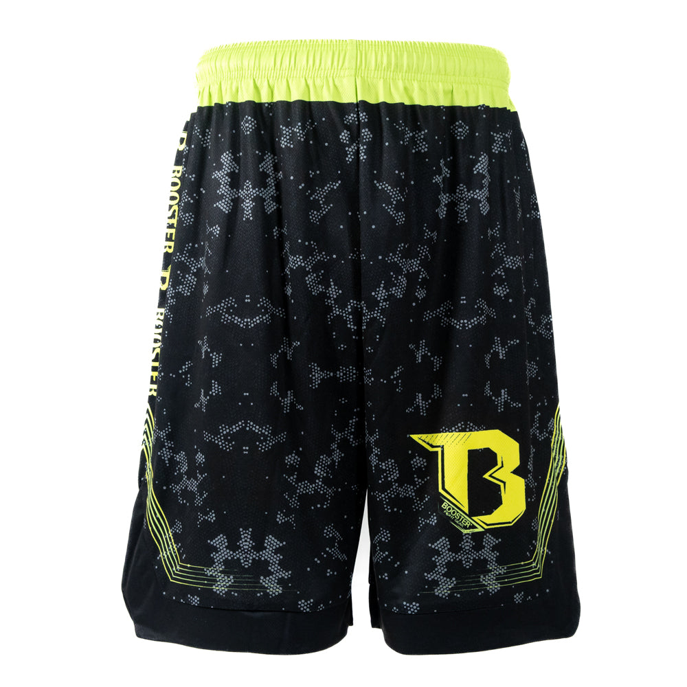 Short d'entraînement Booster Urban 2 noir et jaune fluo