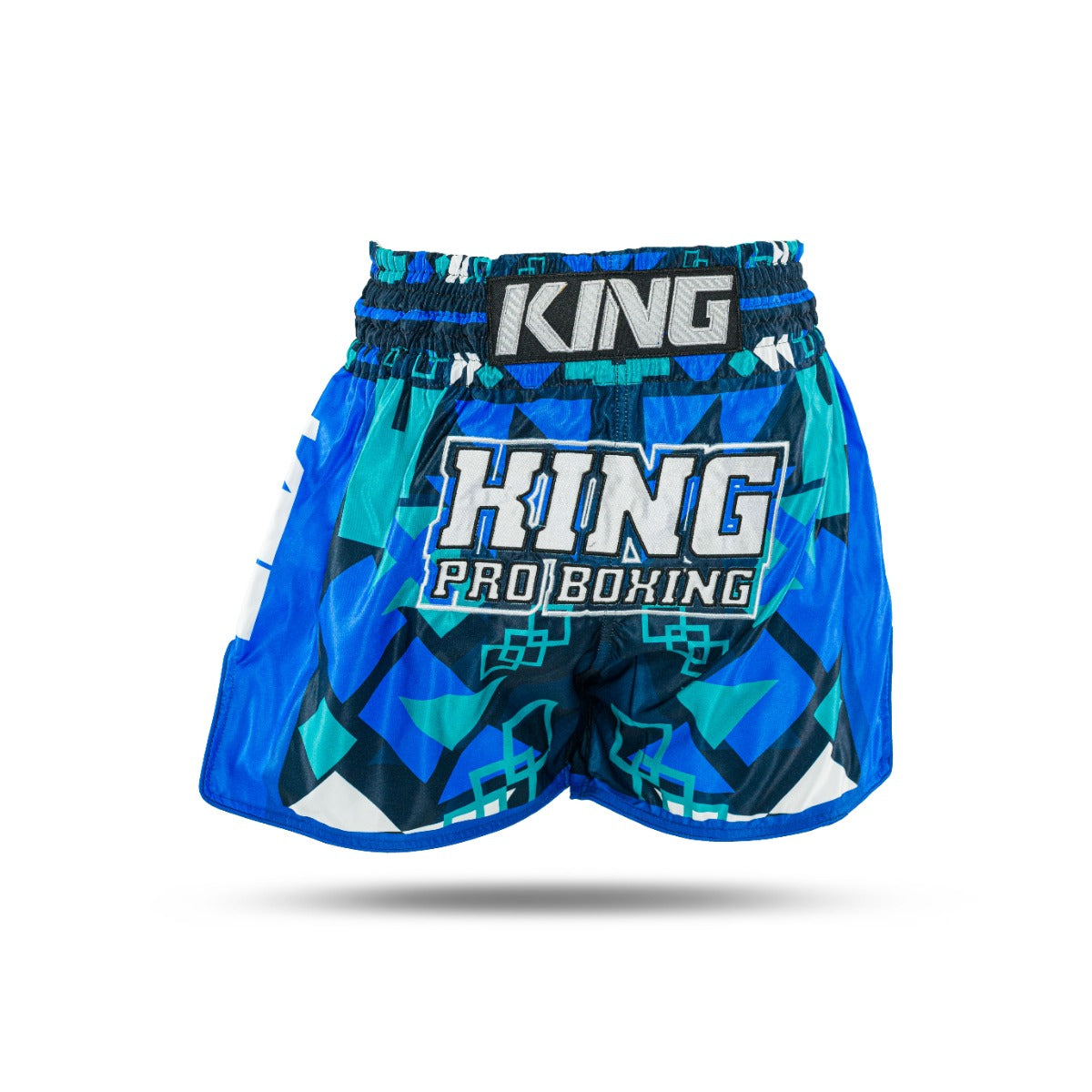 Short de boxe thaï King Pro Boxing Abstract 1 bleu