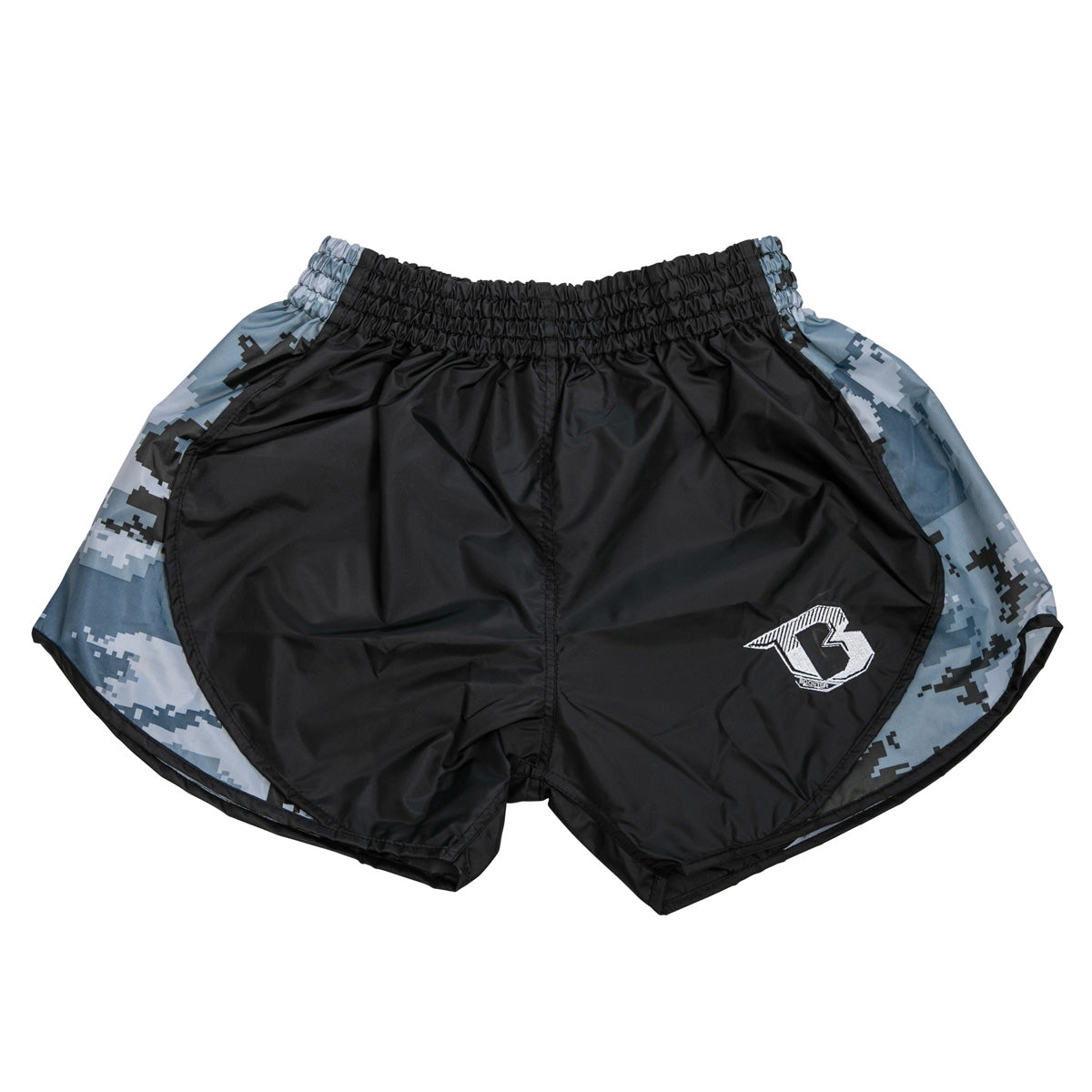 Short Booster Retro Hybrid camo gris, vue de dos