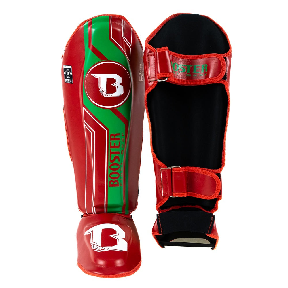 Protège-tibias Booster BSG V9 Maroc rouge, intérieur