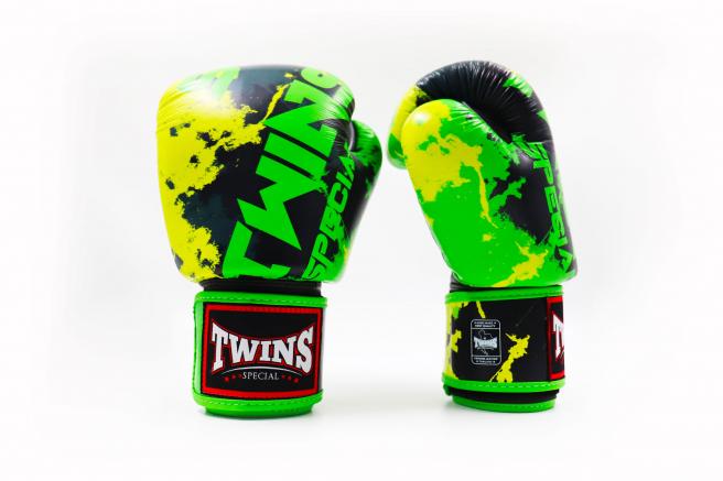 Gants de boxe Twins FBGVL 3 Candy vert, profil
