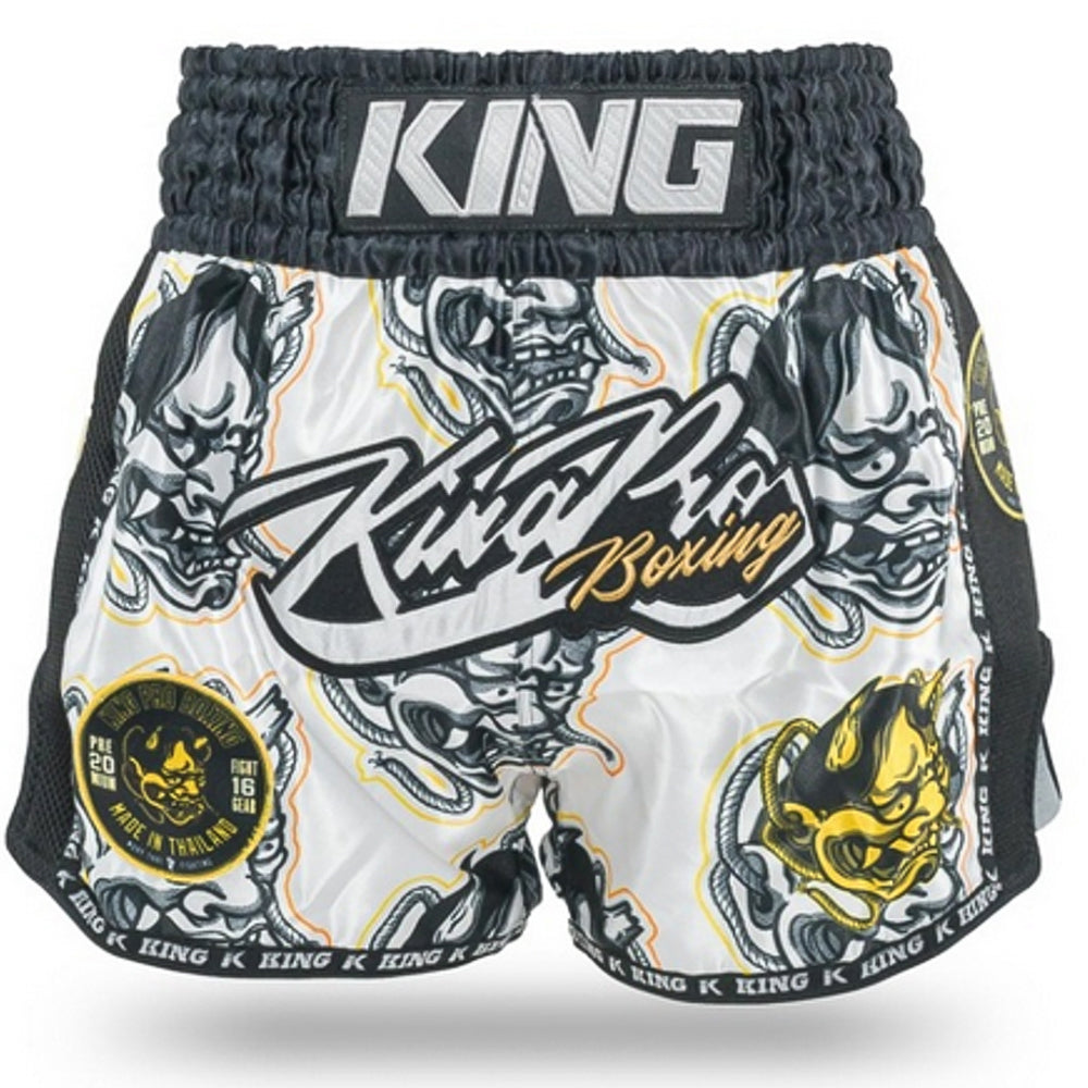 Short de boxe thaï King Pro Boxing Demon 2 blanc
